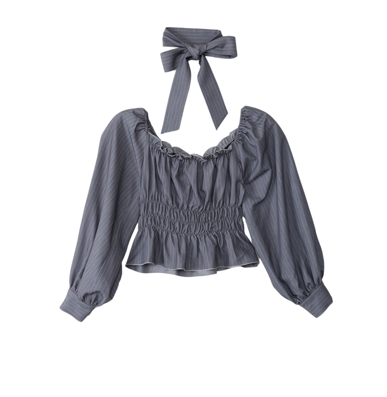 2WAY SHIRRING BOW TIE BLOUSE – Armillary.